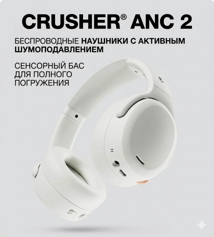 Наушники Skullcandy Crusher ANC 2 White купить,160989