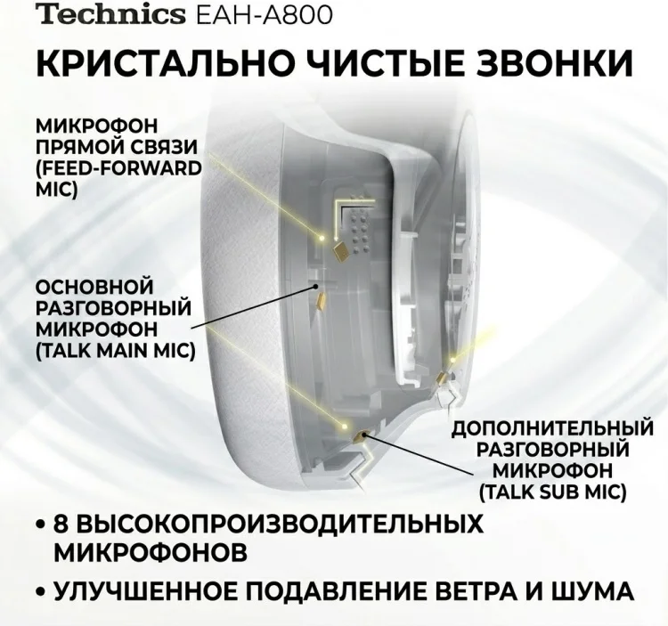 Наушники Technics EAH-A800 серебристые купить,168918