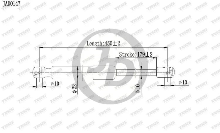 Упор крышки багажника для Volkswagen Just Drive JAD0147 черный купить,3742