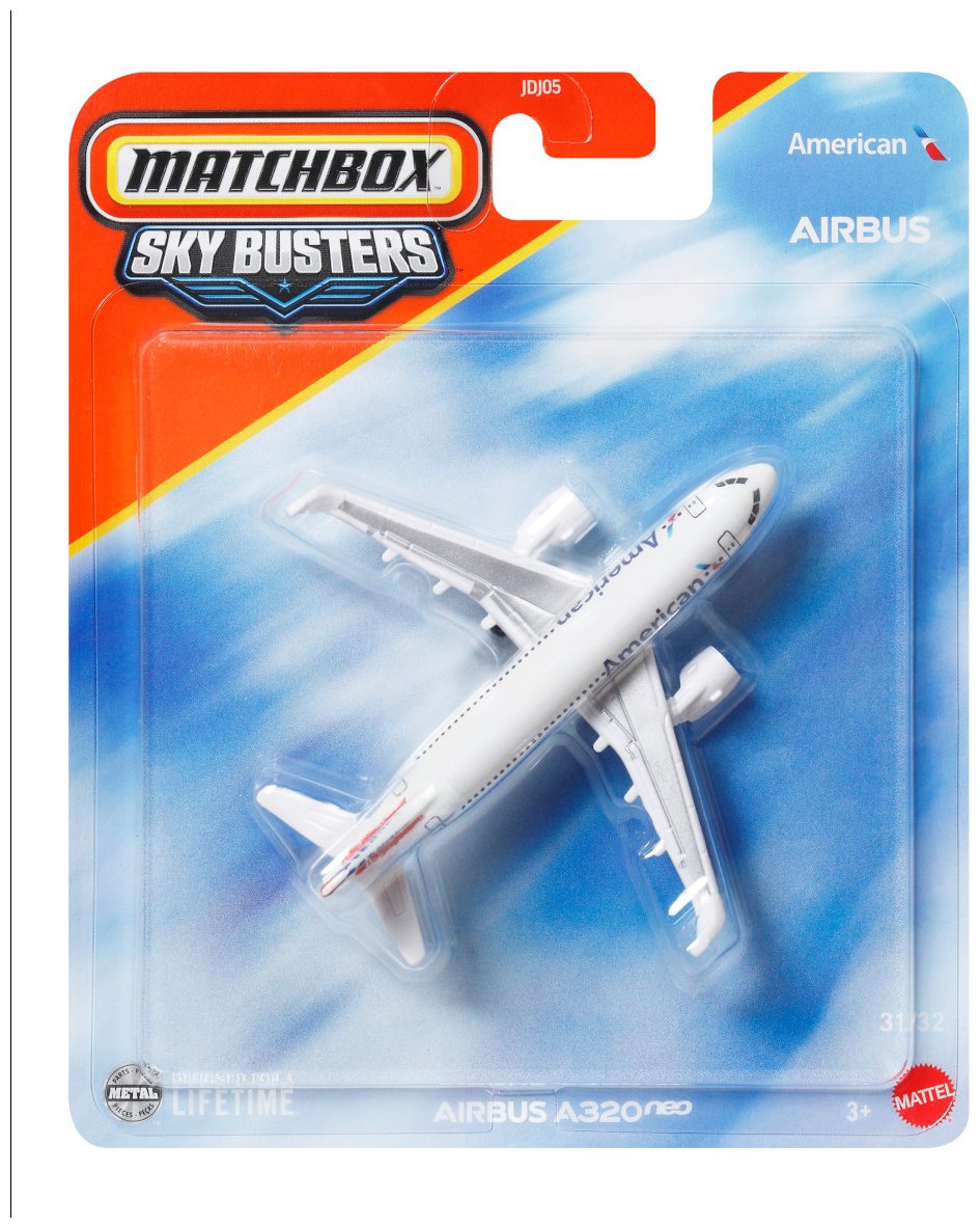 Самолет Matchbox Airbus A320neo белый купить,0