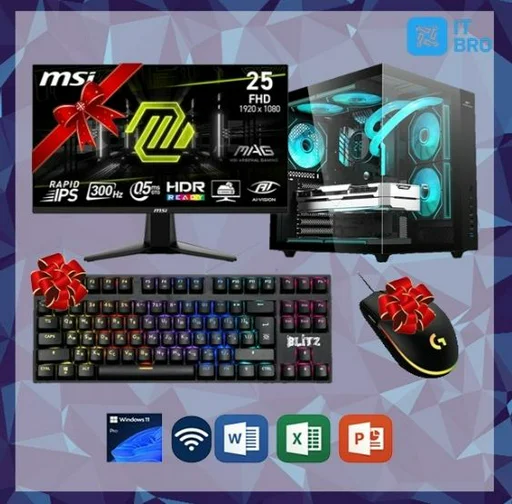 ITBRO i5-13400F / RTX 4060 Ti 8 Гб / 32 Гб / SSD 1000 Гб / Win 11 Pro