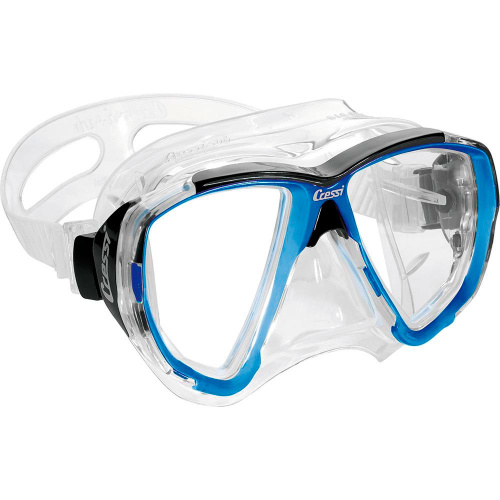Маска для плавания Cressi Big Eyes DS2610 бело-голубая