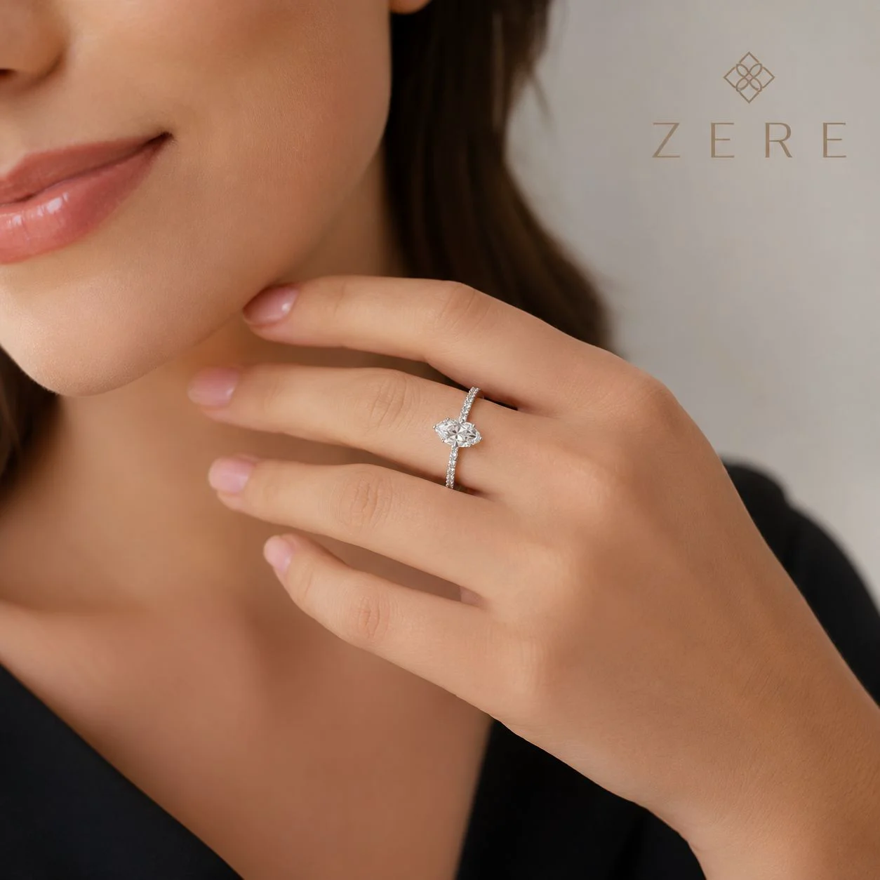 Кольцо Zere ZR020629 белое золото 1.21 карата 17.5р 1.9 гр  купить,543000