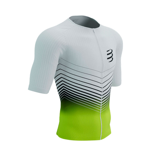 Футболка Compressport Tri postural AM00178B бело-зеленая S купить,NaN