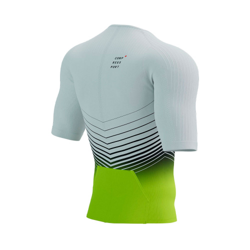 Футболка Compressport Tri postural AM00178B бело-зеленая S купить,NaN