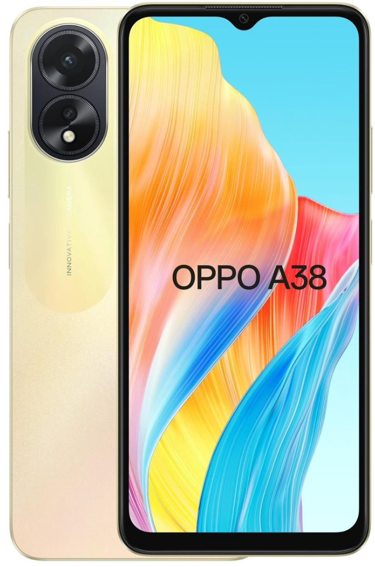 Смартфон Oppo A38 4/128GB Glowing Gold