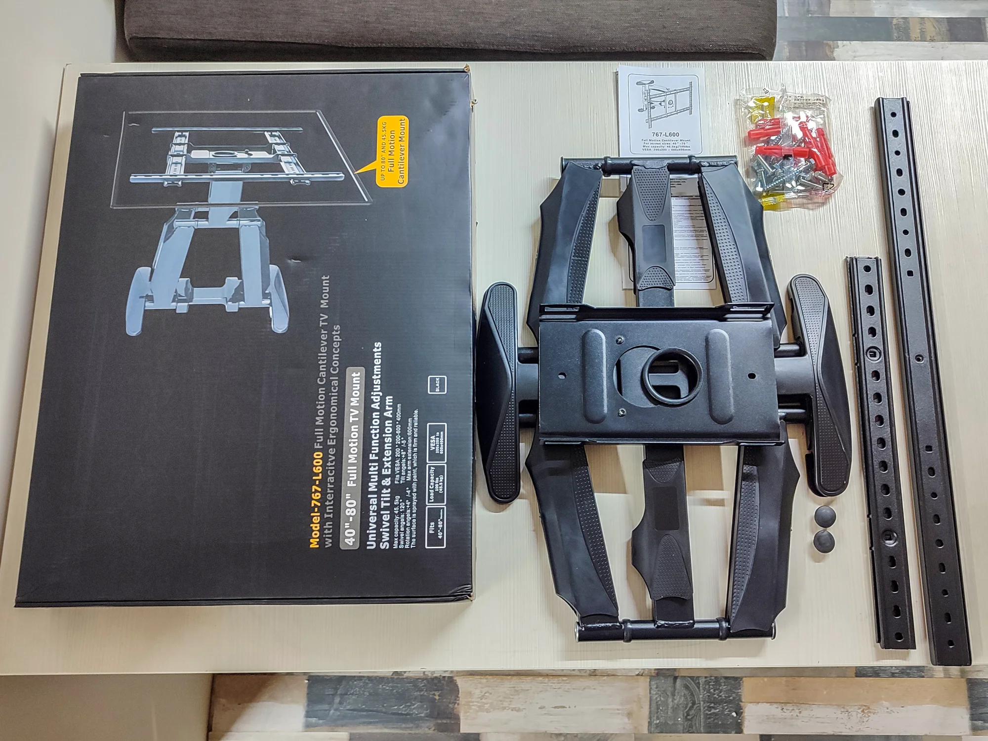 Кронштейн настенный для ТВ North Bayou GT-L600 40-80" чёрный купить,14990