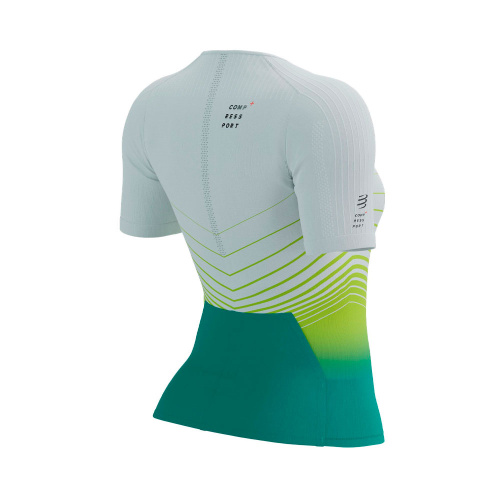 Футболка Compressport Postural AW00136B бело-зеленая S купить,NaN