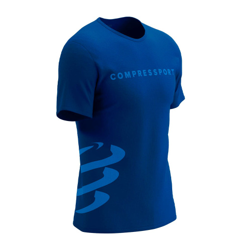 Футболка Compressport Logo синяя S купить,NaN