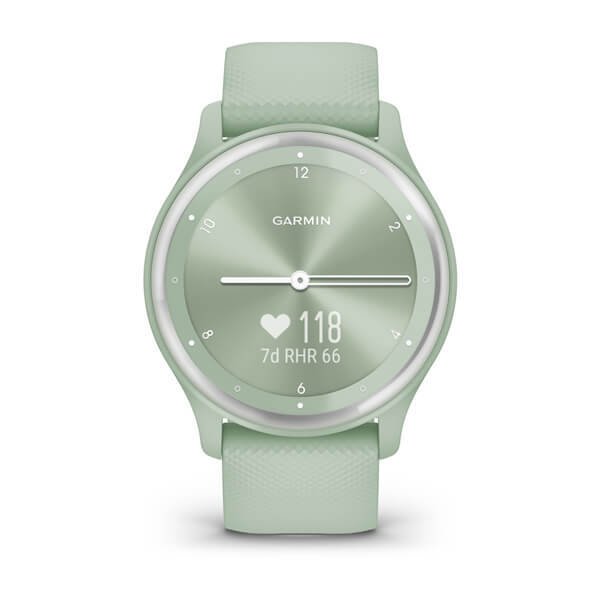 Cпортивные часы Garmin Vivomove Sport 010-02566-03 Cool Mint Case With Silver Accents купить,0
