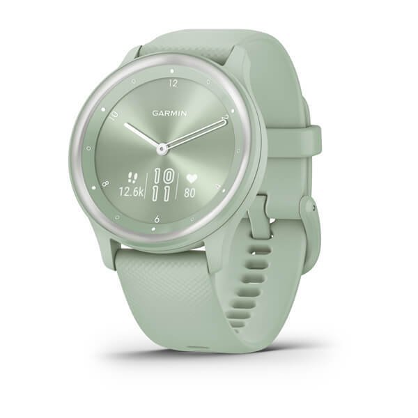 Cпортивные часы Garmin Vivomove Sport 010-02566-03 Cool Mint Case With Silver Accents