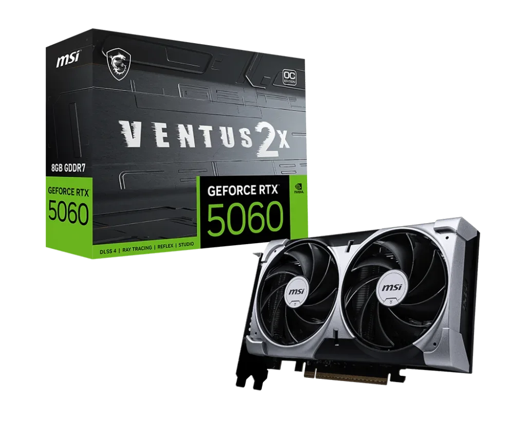 Видеокарта MSI GeForce RTX 5060 Ventus 2X OC G5060-8V2C 8GB