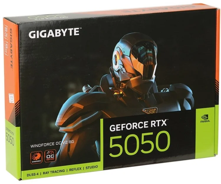 Видеокарта Gigabyte GeForce RTX 5050 Windforce OC V2 GV-N5050WF2OCV2-8GD 8GB