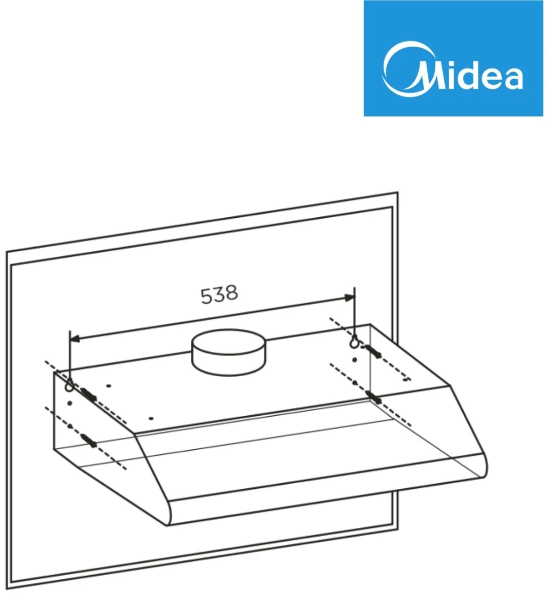 Вытяжка Midea MH60F15W белая