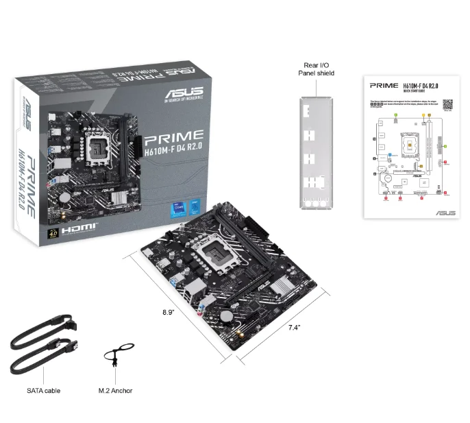Материнская плата Asus Prime H610M-F D4 R2.0 90MB1H70-M0EAY0 купить,NaN
