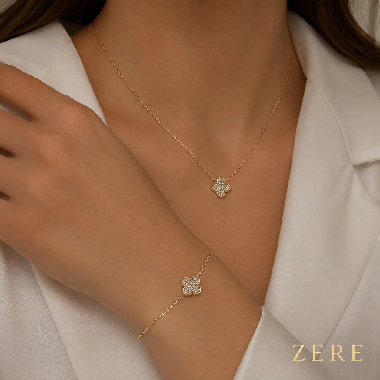 Комплект украшений Zere ZR030606 желтое золото 3.39 гр купить,289625