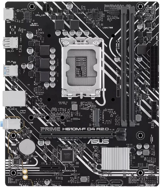 Материнская плата Asus Prime H610M-F D4 R2.0 90MB1H70-M0EAY0 купить,NaN