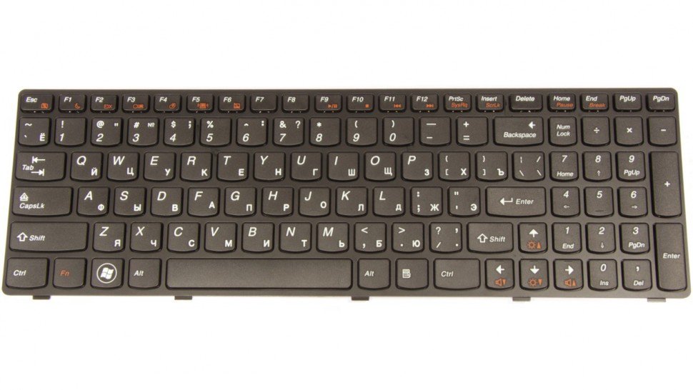 Клавиатура для ноутбука Lenovo IdeaPad Y570 RU черная
