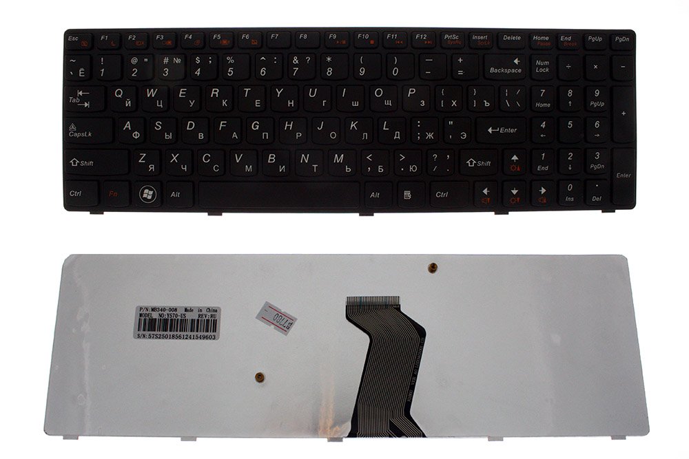 Клавиатура для ноутбука Lenovo IdeaPad Y570 RU черная купить,0