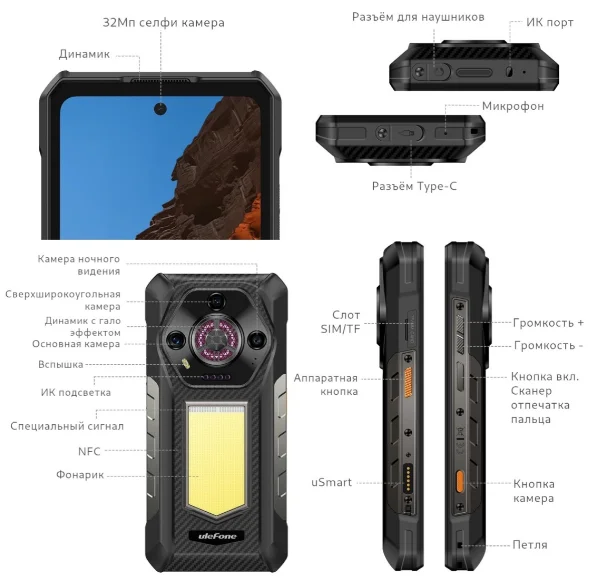 Смартфон Ulefone Armor 30 12/512GB Black  купить,199687