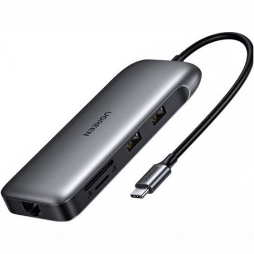 USB-Hub UGREEN CM274 USB Type C серебристый
