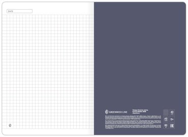 Общая тетрадь Greenwich Line "Disposition", 40 л, А5, клетка, мягкая обложка, 1 шт купить,0