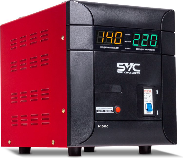 Стабилизатор напряжения SVC T-10000 Black Red купить,NaN