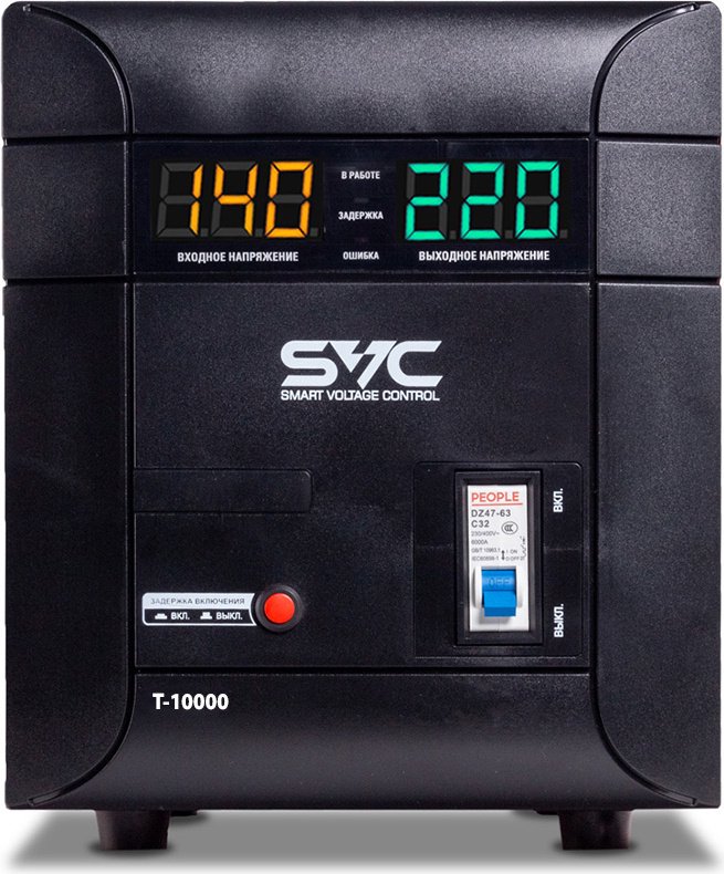 Стабилизатор напряжения SVC T-10000 Black Red купить,NaN