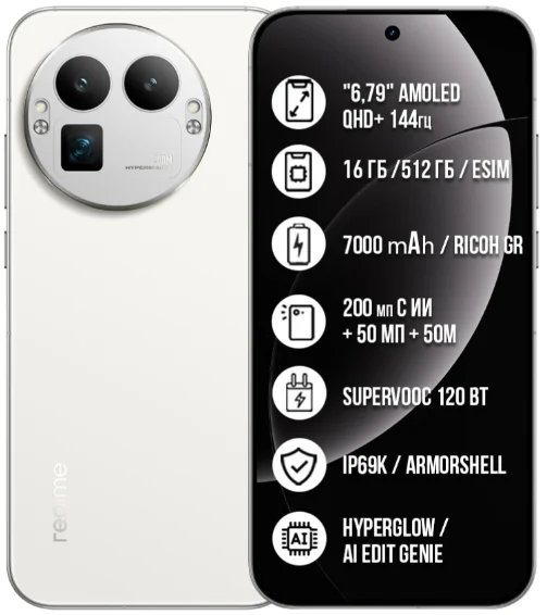 Смартфон Realme GT 8 Pro 16/512Gb Diary White купить,549990
