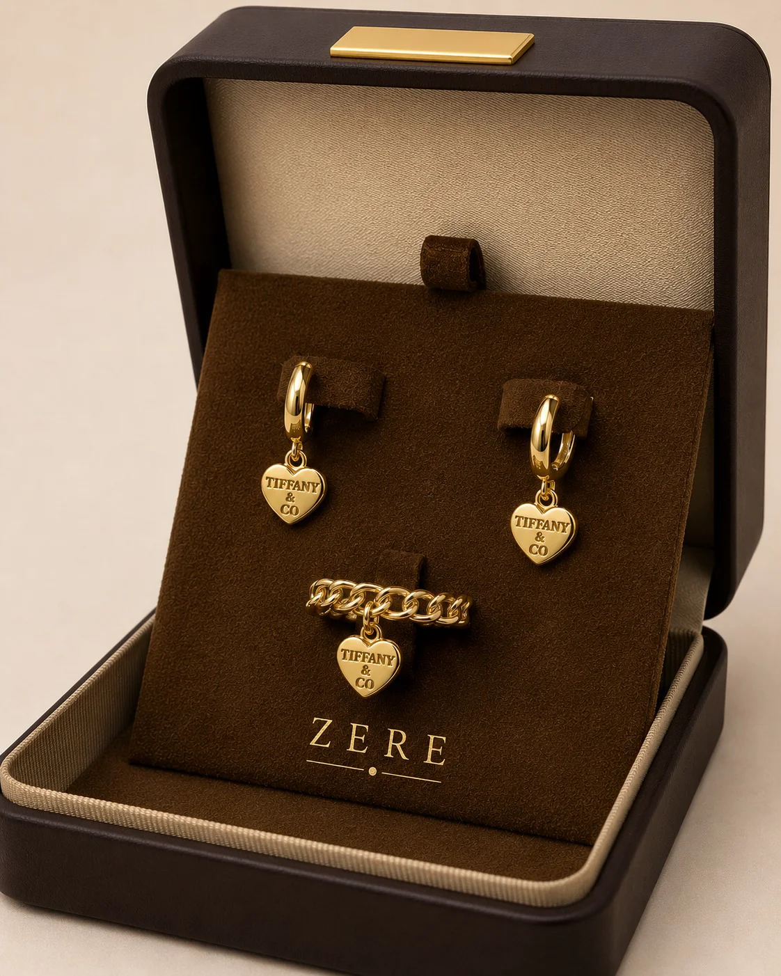 Комплект украшений Zere ZR040619 сердце желтое золото 17 р 4.11 гр купить,352625