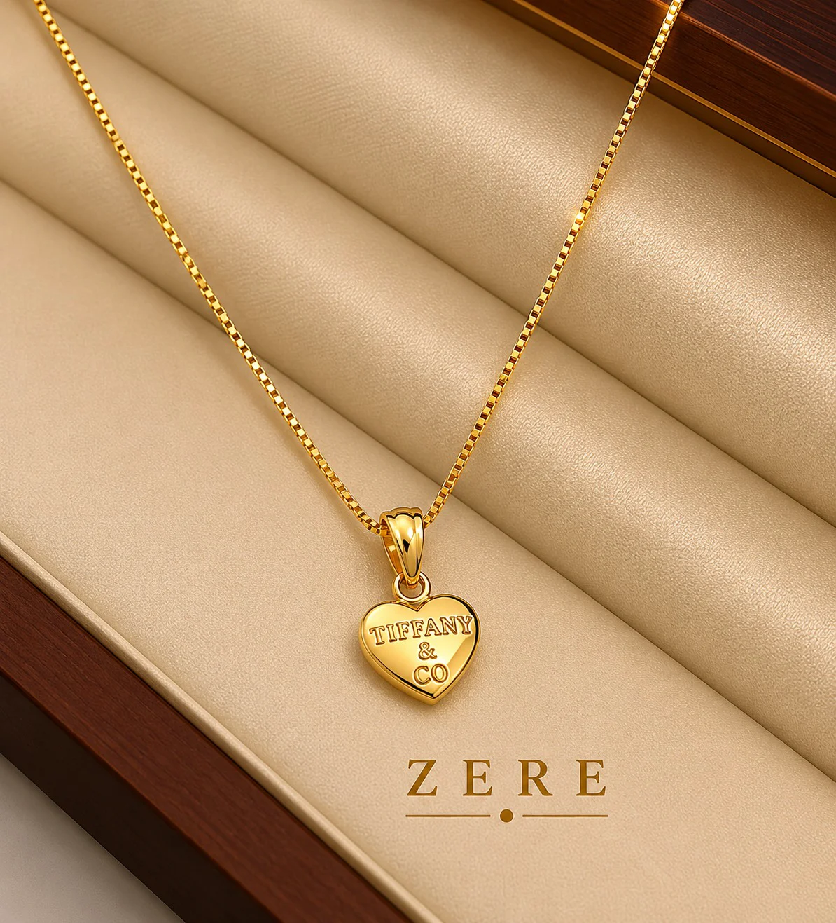 Колье Zere ZR040625 сердце желтое золото 45 см 1.64 гр  купить,136500