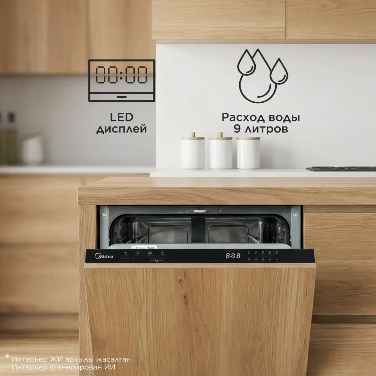 Посудомоечная машина Midea MID45S060-C серая