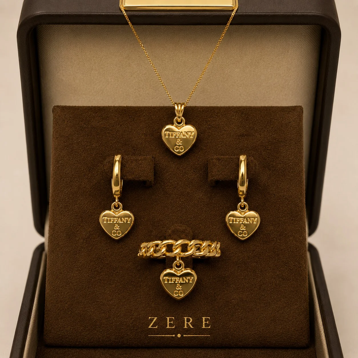 Комплект украшений Zere ZR040616 сердце желтое золото 18.5 р 45 см 5.75 гр купить,481750