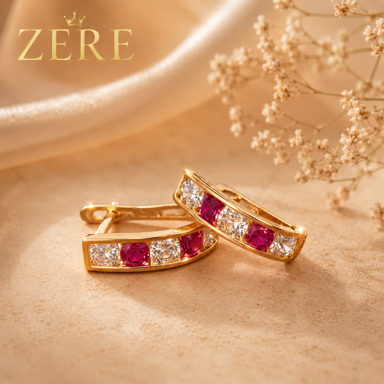 Серьги-дорожки детские Zere ZR040640 красное золото 0,85гр купить,67375