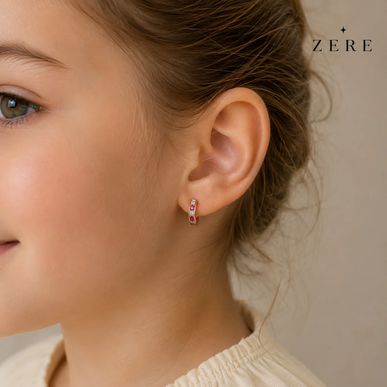Серьги-дорожки детские Zere ZR040640 красное золото 0,85гр купить,67375