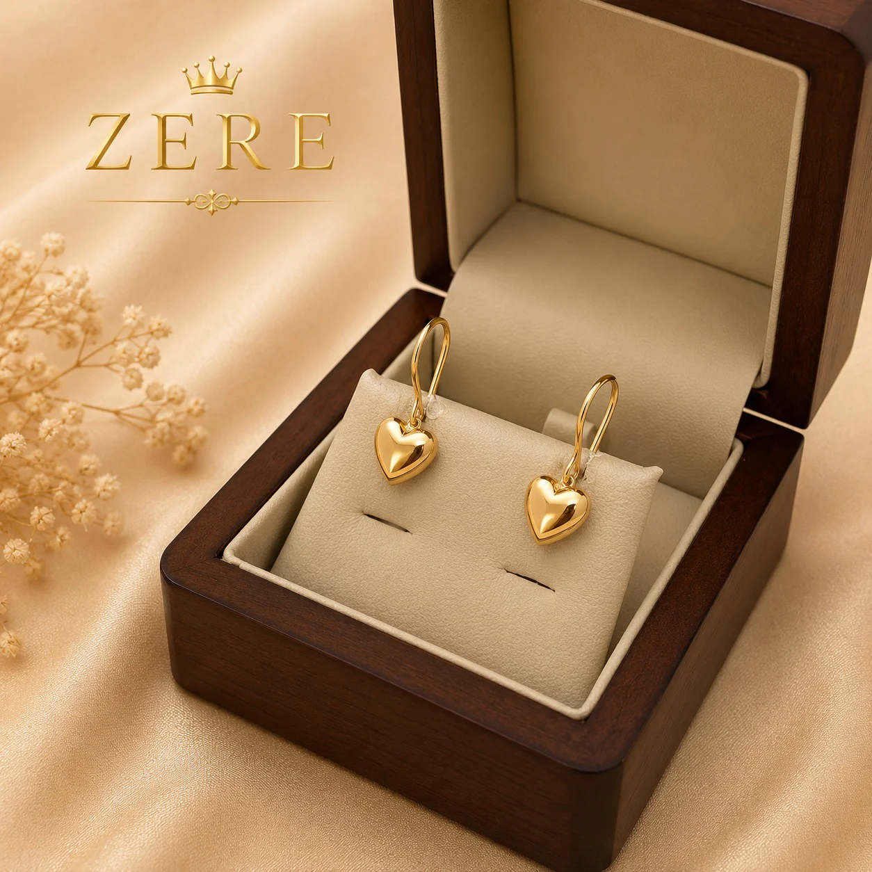 Серьги детские Zere ZR040647 сердце красное золото 0.95 гр купить,76125