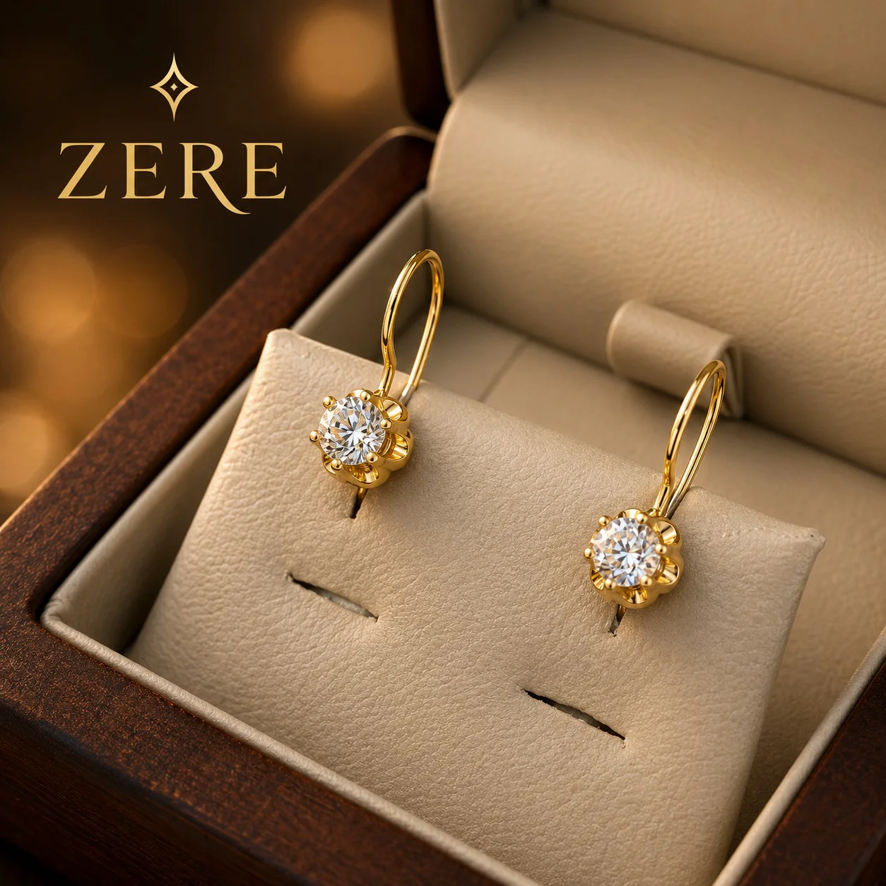 Серьги детские Zere ZR040636 красное золото 1.02 гр купить,102900