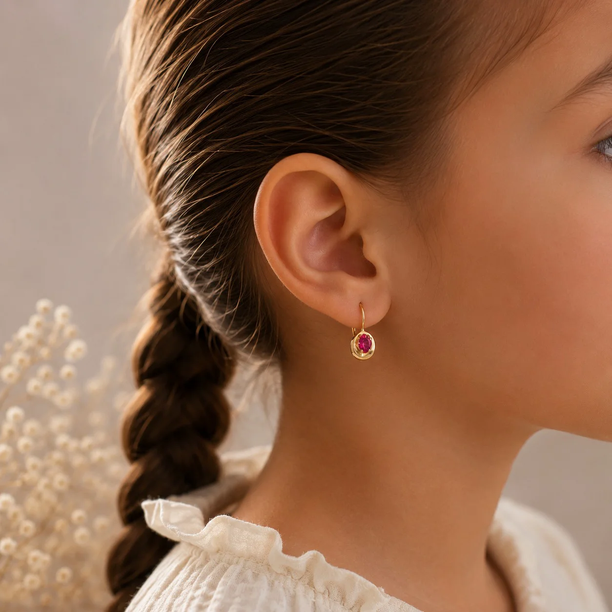 Серьги детские Zere ZR040645 красное золото 0.80 гр купить,63000