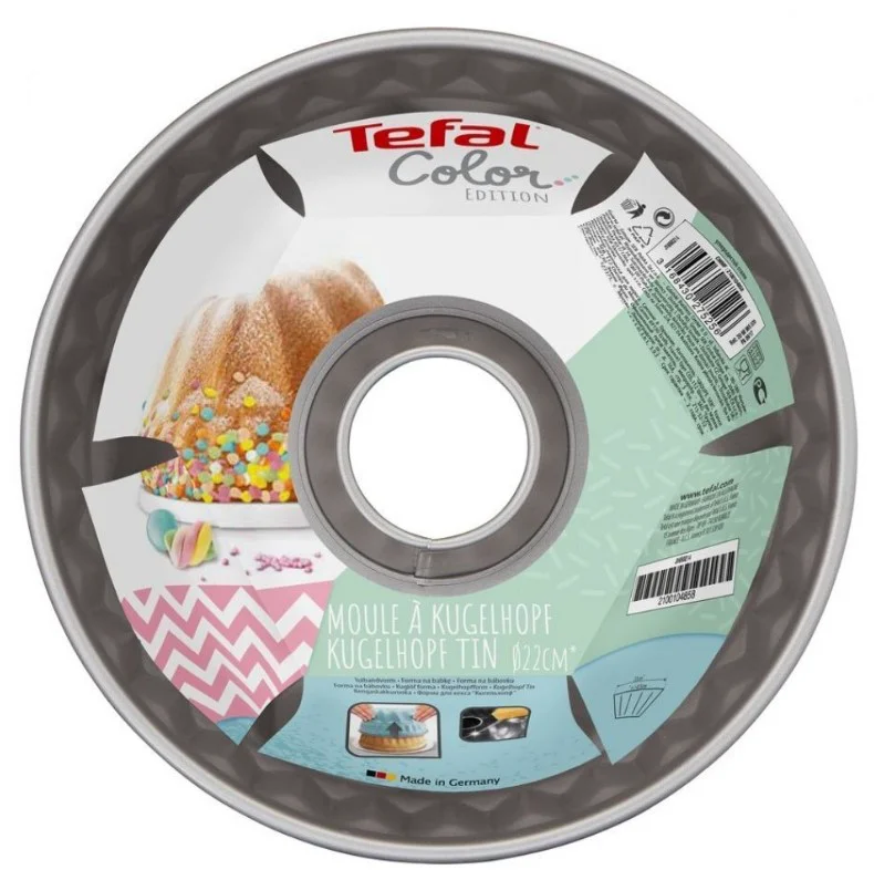 Форма для кекса Tefal J1650214 22 см бирюзовая купить,NaN