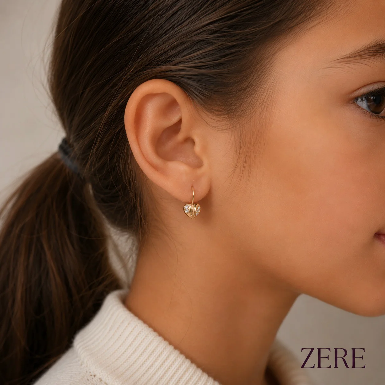 Серьги детские Zere ZR040648 красное золото 0.95 гр купить,76125