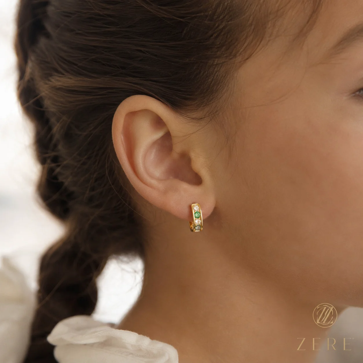 Серьги-дорожки детские Zere ZR040641 красное золото 0.80 гр купить,63000