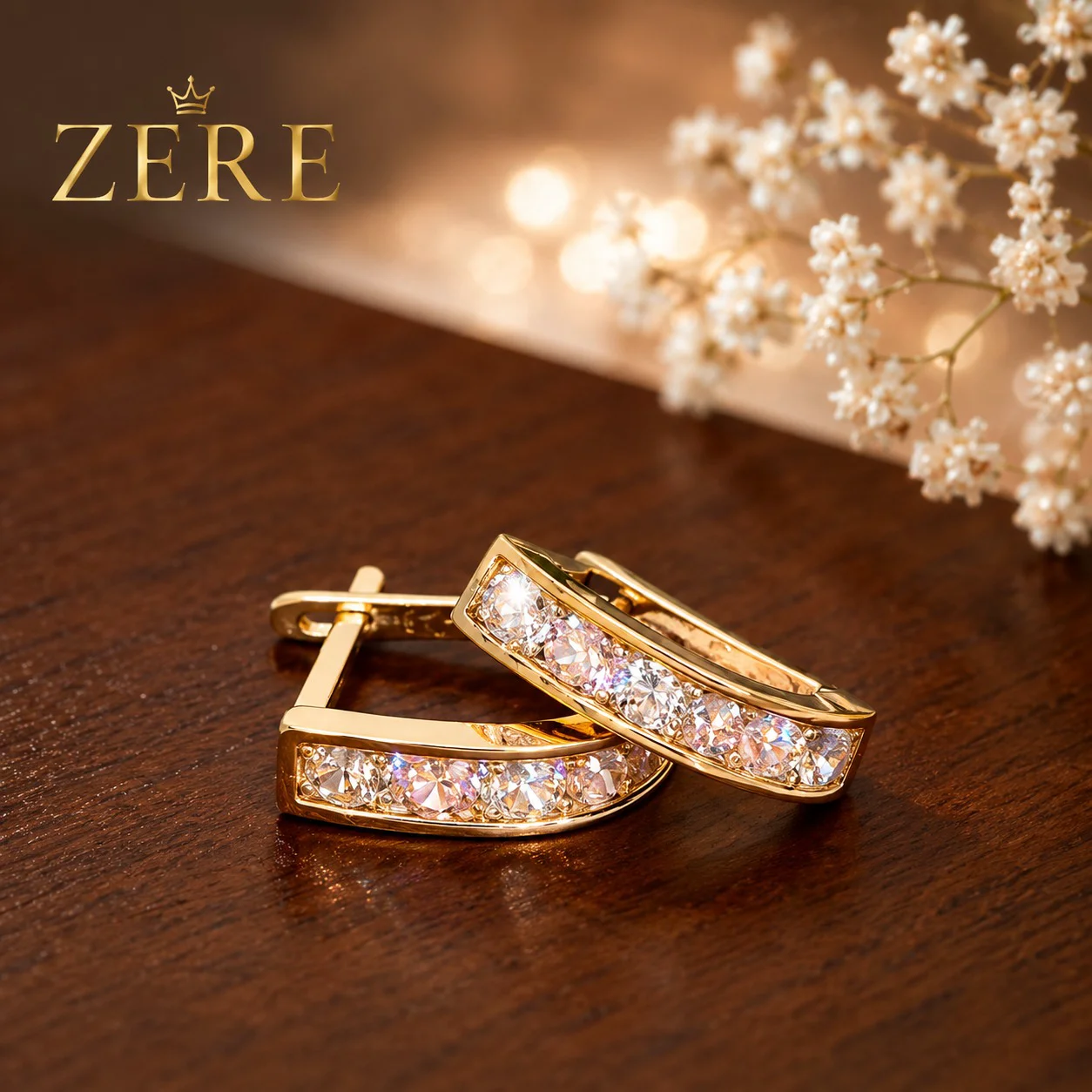 Серьги-дорожки детские Zere ZR040639 красное золото 0.85 гр купить,67375