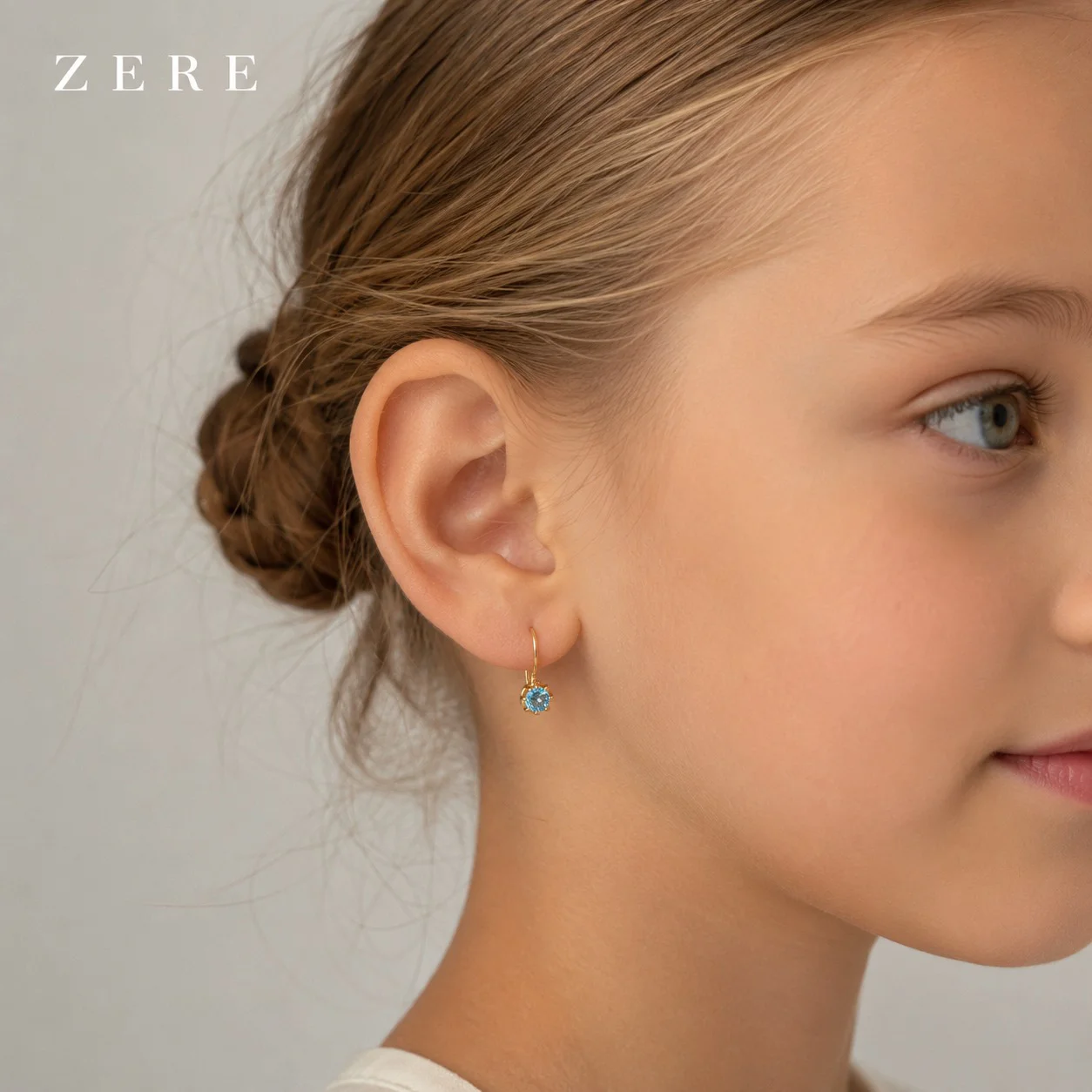 Серьги детские Zere ZR040632 красное золото 0.99 гр купить,79625