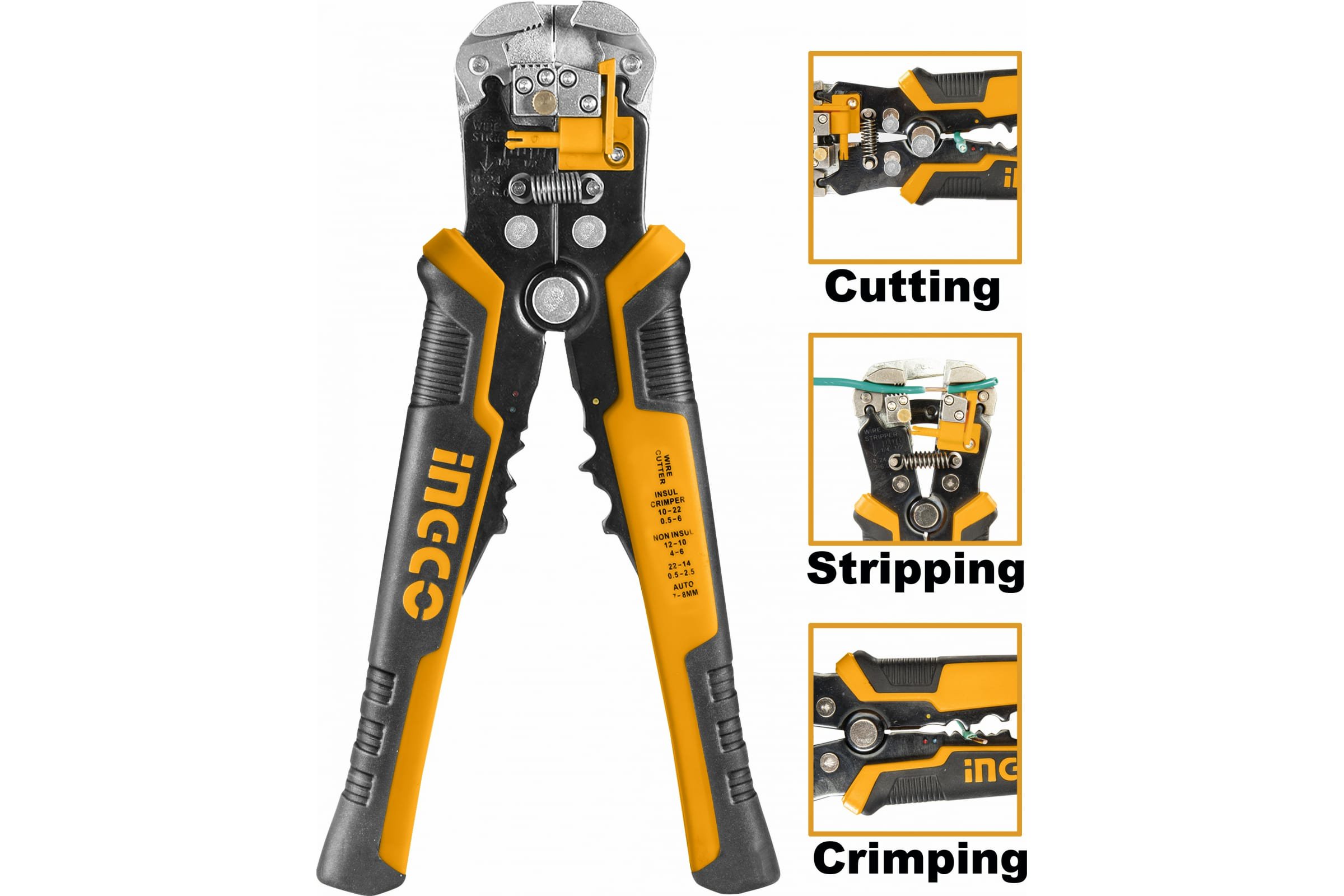 Стриппер автоматический многофункциональный 3 в 1 INGCO INDUSTRIAL HWSP102418 купить,0