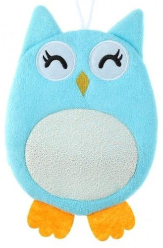 Мочалка-рукавичка ROXY-KIDS Baby Owl голубая купить,NaN