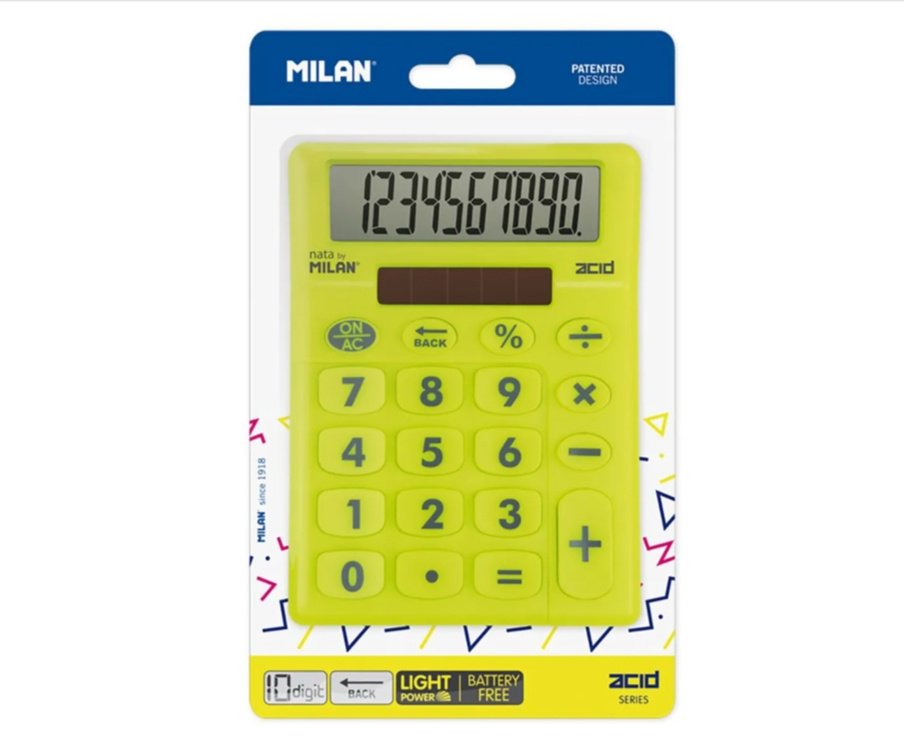 Milan 159906ACDYBL КИСЛОТНО ЖЕЛТЫЙ., 10-разрядный, желтый купить,0