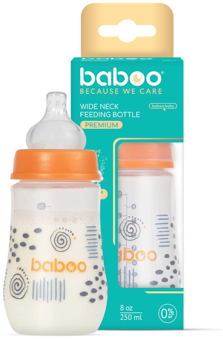 Бутылочка Baboo 3-013 250 мл оранжевый купить,NaN
