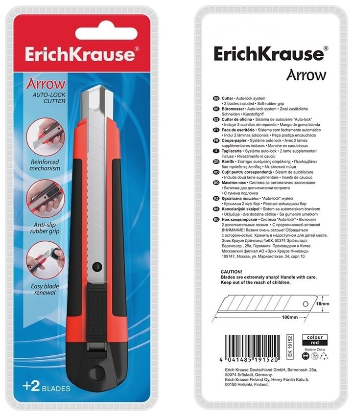Erich Krause Arrow 19152 красный-черный 18 мм купить,NaN