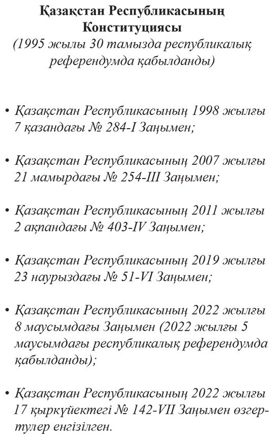 Книга Қазақстан Республикасының Конституциясы 2023 жыл купить,NaN