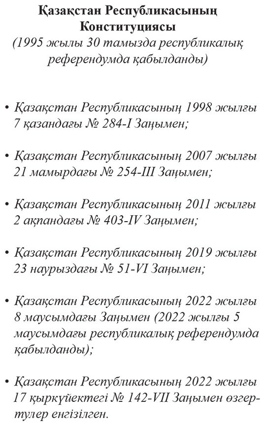 Книга Қазақстан Республикасының Конституциясы 2023 жыл купить,NaN